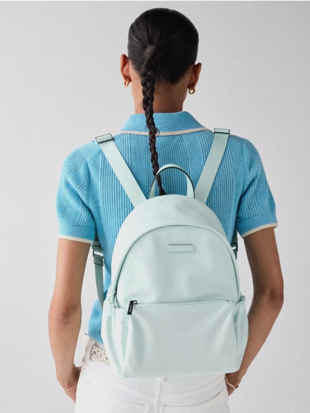New Kate Spade New York Carter Nylon Dome Backpack Crisp Sky